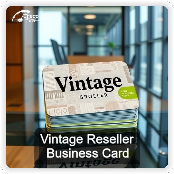 Vintage Reseller business card design sample