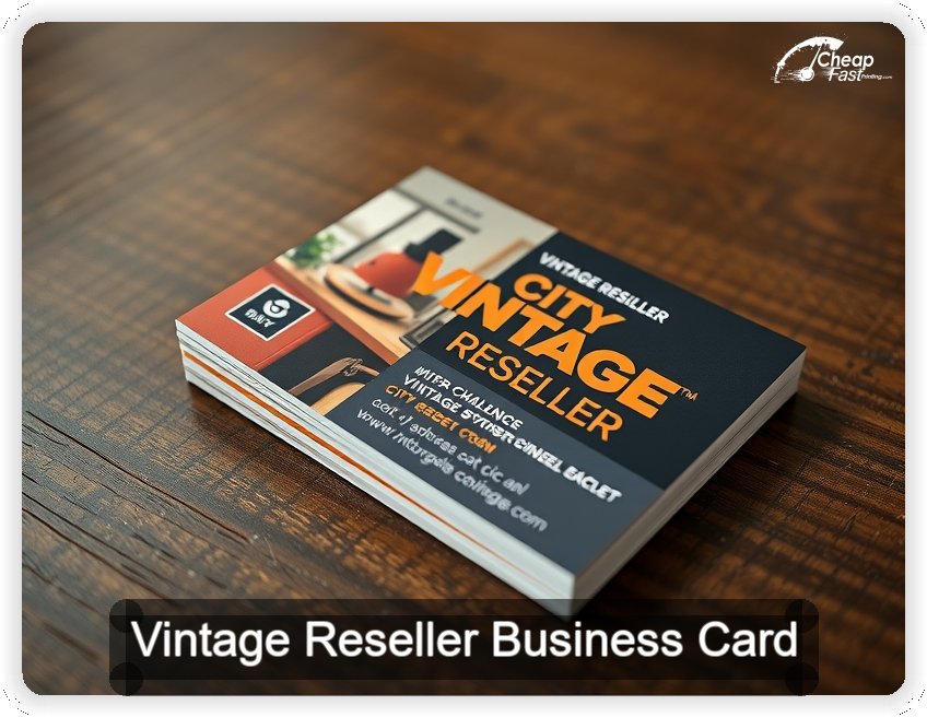 Vintage Reseller business card design sample