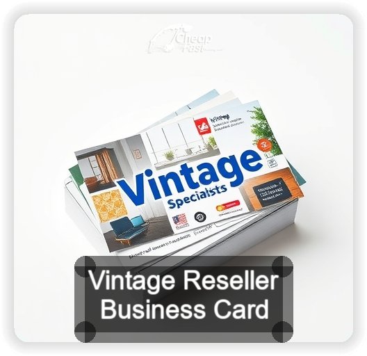 Vintage Reseller business card design sample