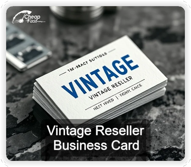 Vintage Reseller business card design sample