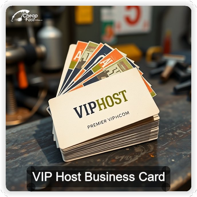 Vip Host business card design sample
