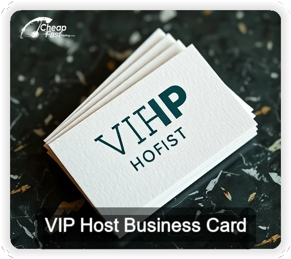 Vip Host business card design sample