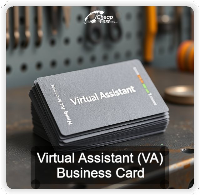 Virtual Assistant Va business card design sample