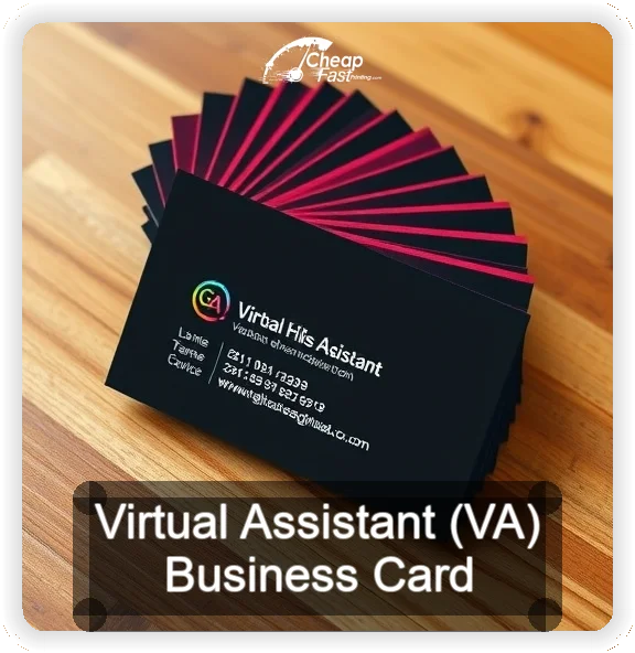 Virtual Assistant Va business card design sample