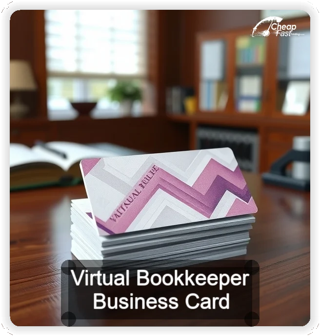 Virtual Bookkeeper business card design sample