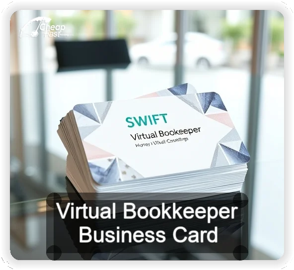 Virtual Bookkeeper business card design sample