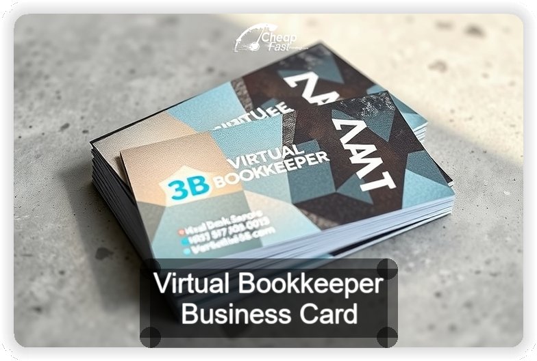 Virtual Bookkeeper business card design sample