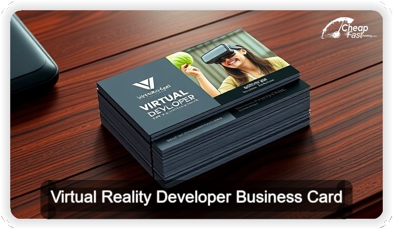 Virtual Reality Developer business card design sample