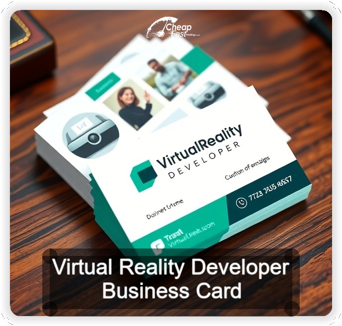 Virtual Reality Developer business card design sample