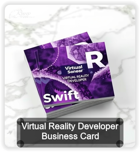 Virtual Reality Developer business card design sample