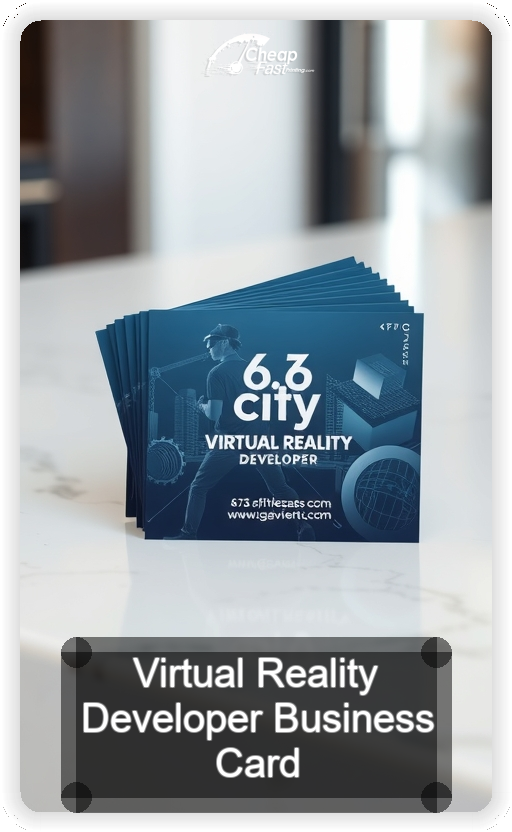 Virtual Reality Developer business card design sample