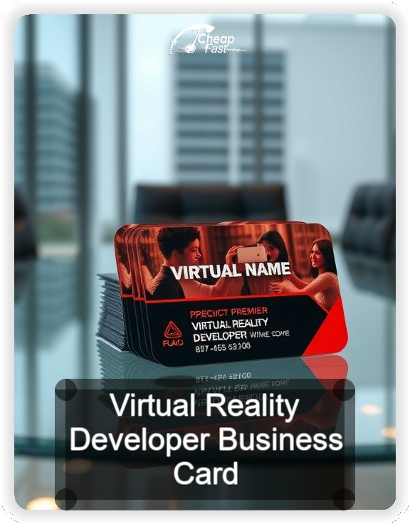 Virtual Reality Developer business card design sample