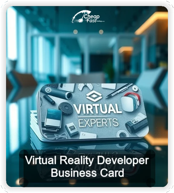 Virtual Reality Developer business card design sample
