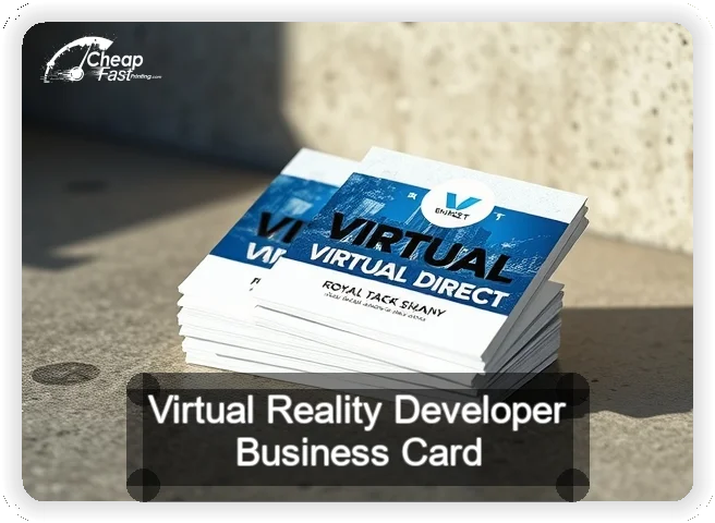 Virtual Reality Developer business card design sample