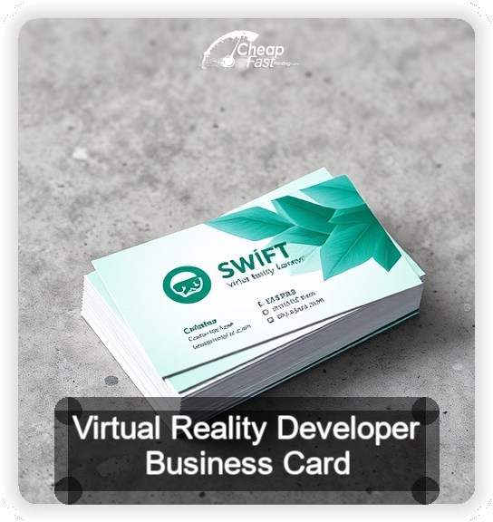 Virtual Reality Developer business card design sample