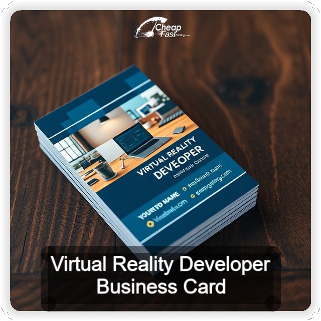 Virtual Reality Developer business card design sample