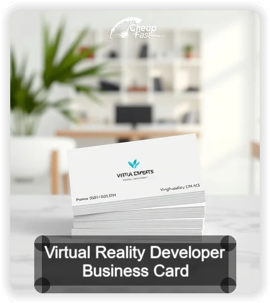 Virtual Reality Developer business card design sample