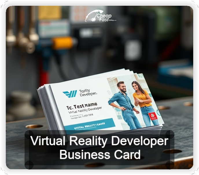 Virtual Reality Developer business card design sample