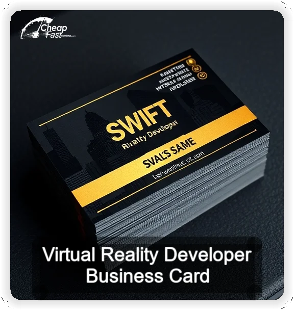 Virtual Reality Developer business card design sample