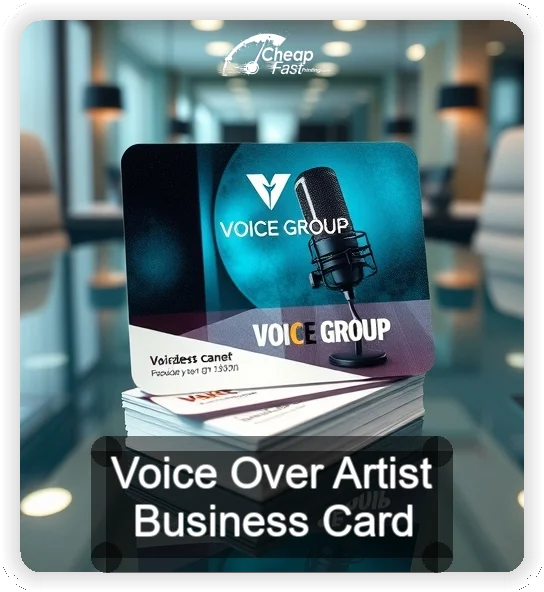 Voice Over Artist business card design sample