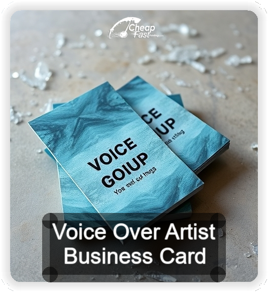 Voice Over Artist business card design sample