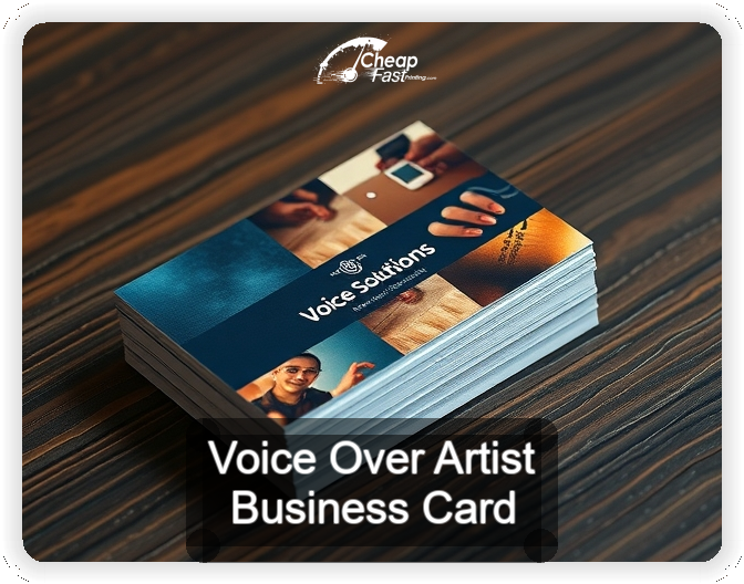 Voice Over Artist business card design sample