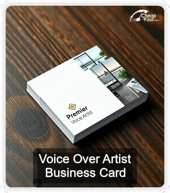 Voice Over Artist business card design sample