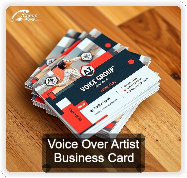 Voice Over Artist business card design sample