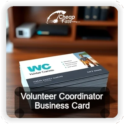 Volunteer Coordinator business card design sample
