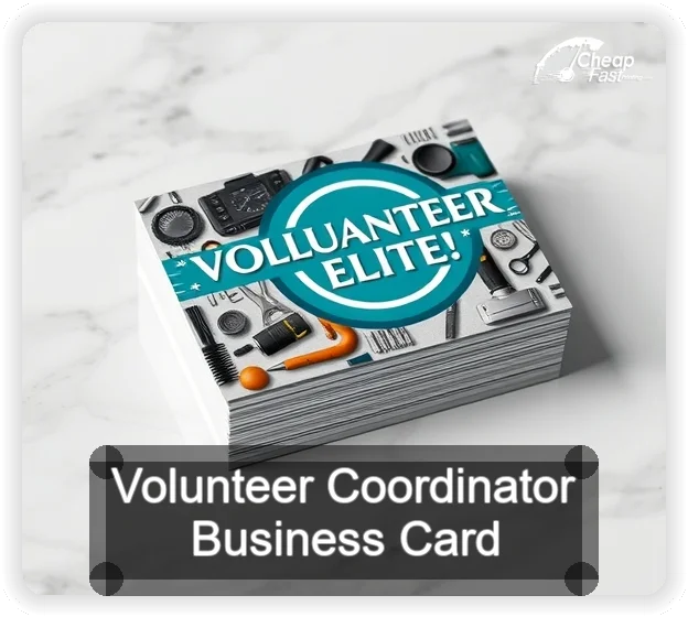 Volunteer Coordinator business card design sample