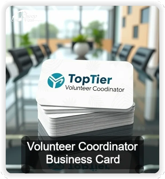 Volunteer Coordinator business card design sample