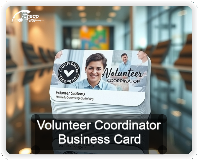 Volunteer Coordinator business card design sample