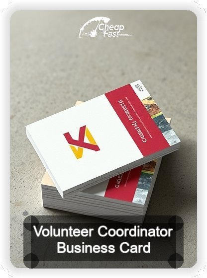 Volunteer Coordinator business card design sample