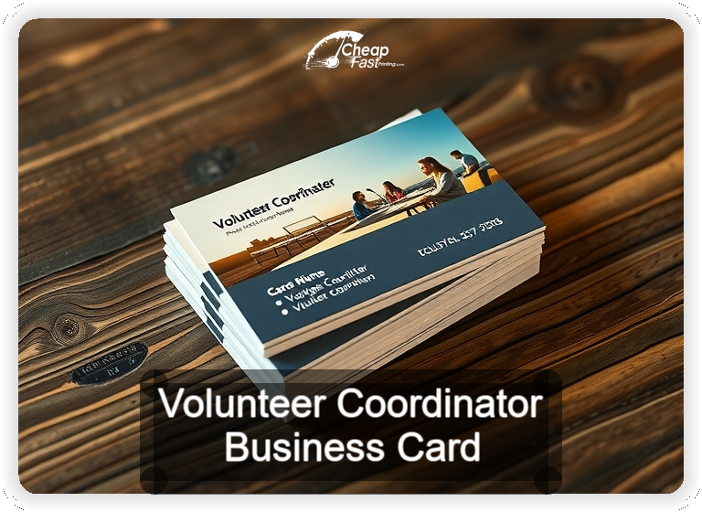 Volunteer Coordinator business card design sample