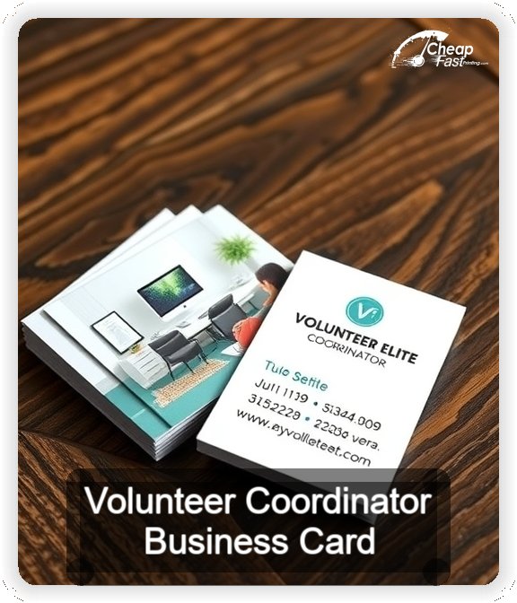 Volunteer Coordinator business card design sample