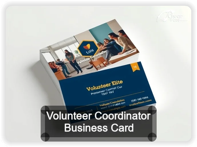 Volunteer Coordinator business card design sample
