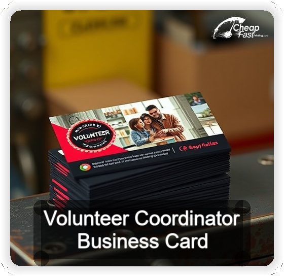 Volunteer Coordinator business card design sample