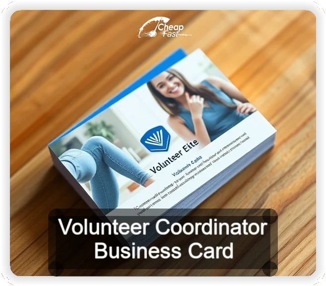 Volunteer Coordinator business card design sample