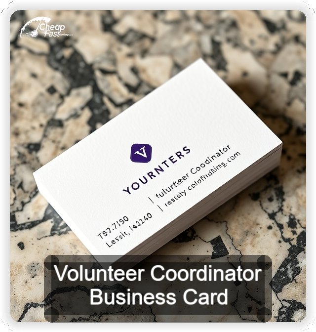 Volunteer Coordinator business card design sample