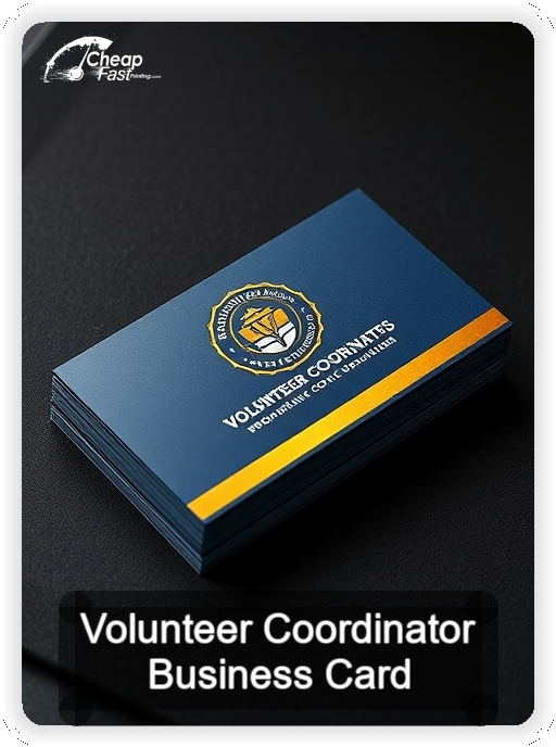 Volunteer Coordinator business card design sample