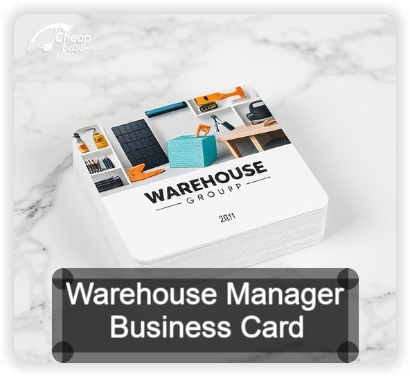 Warehouse Manager business card design sample