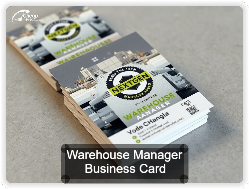 Warehouse Manager business card design sample