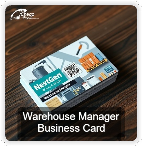 Warehouse Manager business card design sample