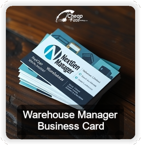 Warehouse Manager business card design sample