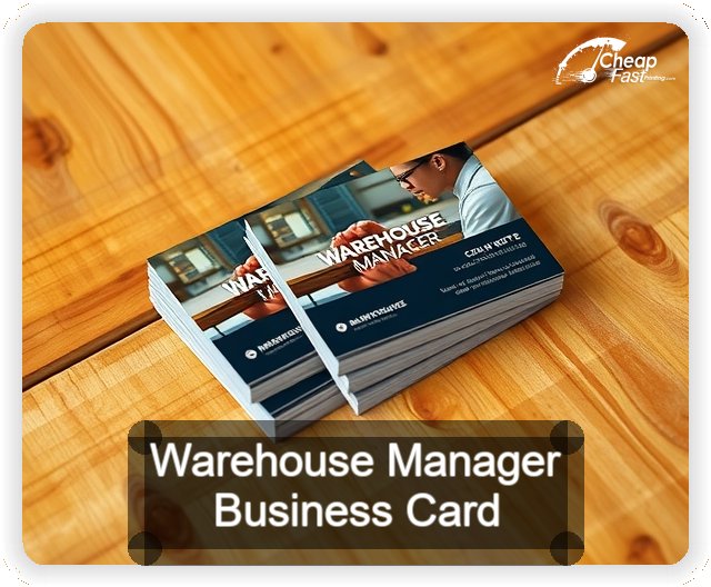 Warehouse Manager business card design sample