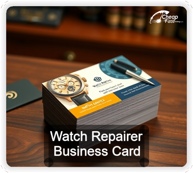 Watch Repairer business card design sample
