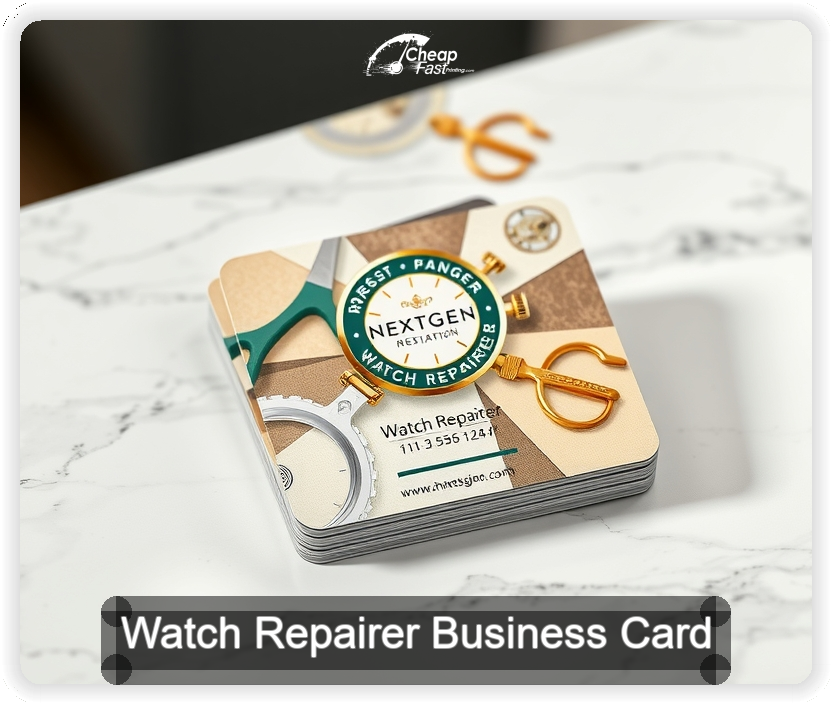 Watch Repairer business card design sample