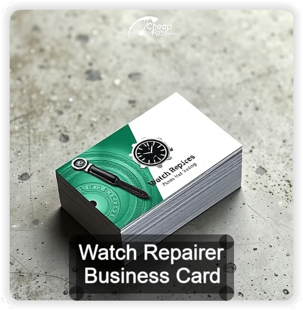 Watch Repairer business card design sample
