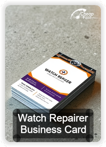Watch Repairer business card design sample