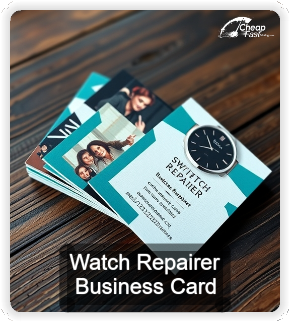 Watch Repairer business card design sample